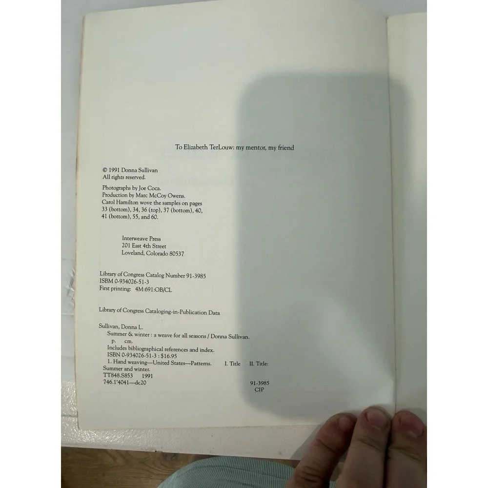 Summer and Winter : A Weave for All Seasons by Donna Sullivan (1991, Trade...